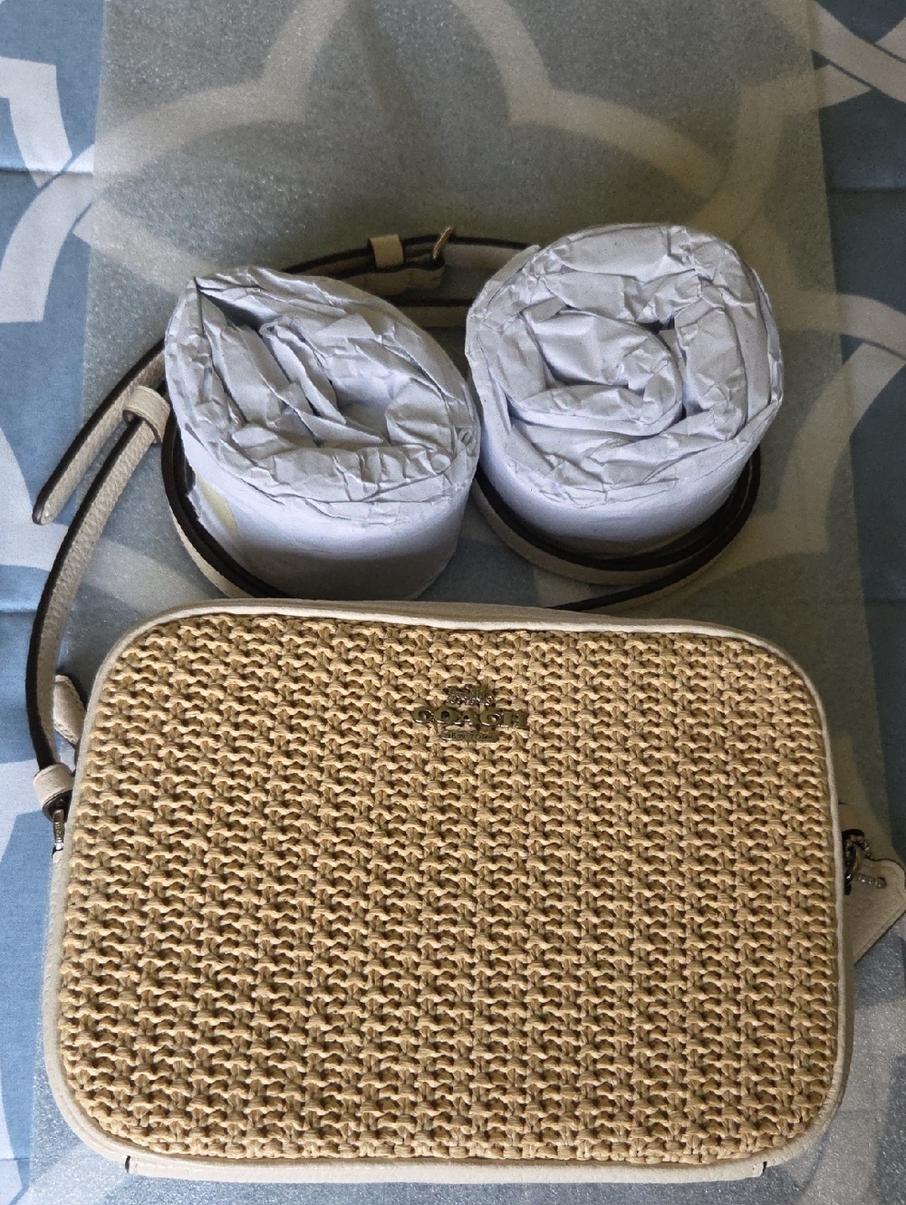 NWT Coach Mini Straw Camera Crossbody - Picture 3 of 12